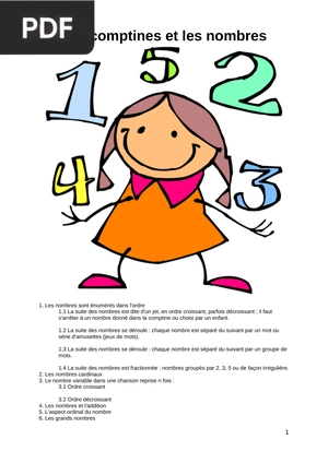 Les comptines et les nombres