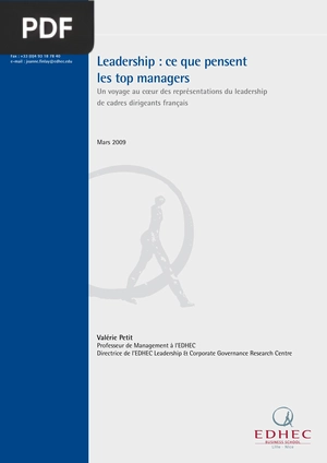 Leadership : ce que pensent les top managers