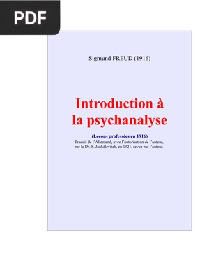 Introduction à la psychanalyse