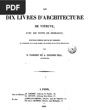 Les dix livres d'architecture de vitruve