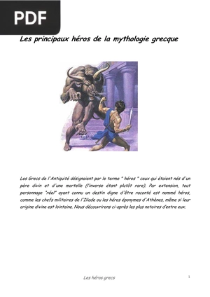 Les principaux héros de la mythologie grecque