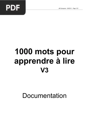 1000 mots pour apprendre à lire V3
