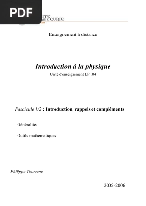 Introduction à la physique