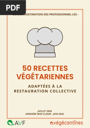 50 recettes végétariennes adaptées à la restauration collective