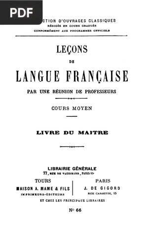 Leçons de langue française