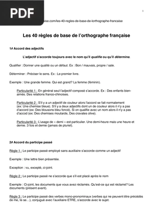 Les 40 règles de base de l’orthographe française