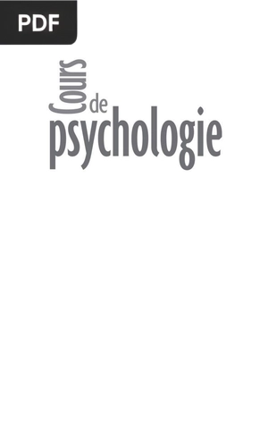 Cours de psychologie