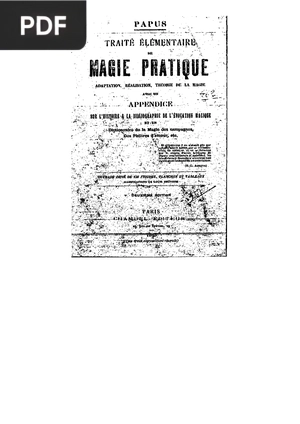 Traité élémentaire de magie pratique