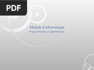Module d’informatique Programmation et algorithmique