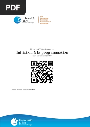 Initiation à la programmation