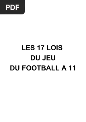 Les 17 lois du jeu du football