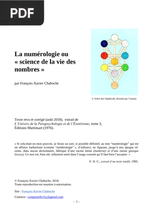 La numérologie ou science de la vie des nombres