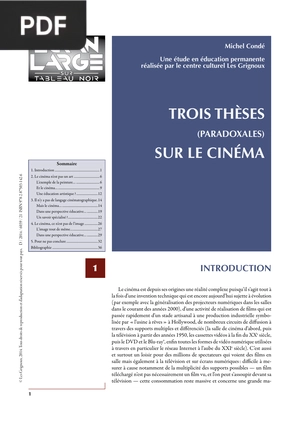Trois thèses sur le cinéma