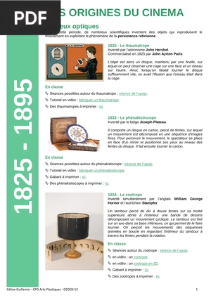 Les origines du cinema