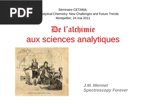 De l’alchimie aux sciences analytiques