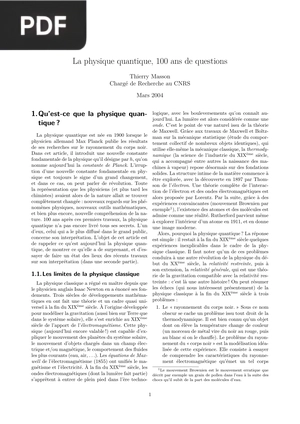 La physique quantique, 100 ans de questions