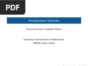 Introduction Generale au commerce international