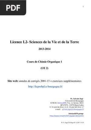 Cours de Chimie Organique 1