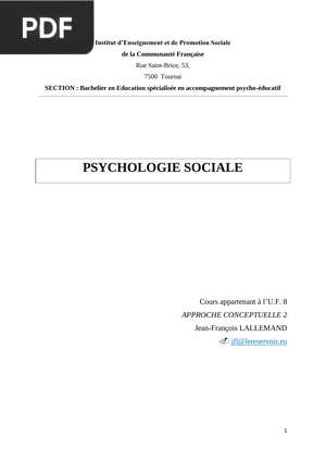 Psychologie Sociale