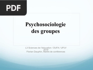 Psychosociologie des groupes