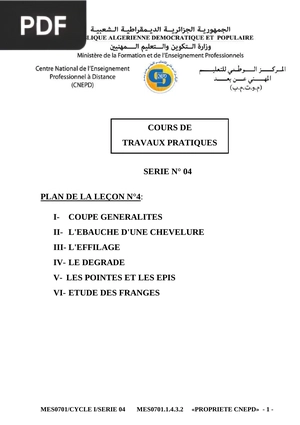 Cours de travaux pratiques