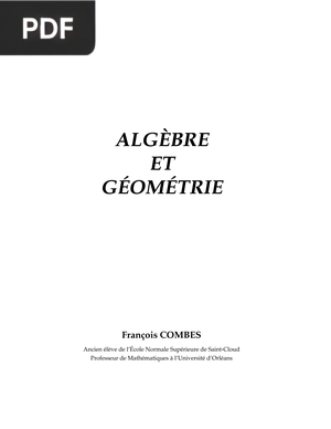 Algèbre Et Géométrie