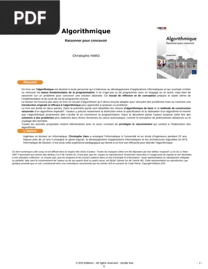 Algorithmique - Raisonner pour Concevoir