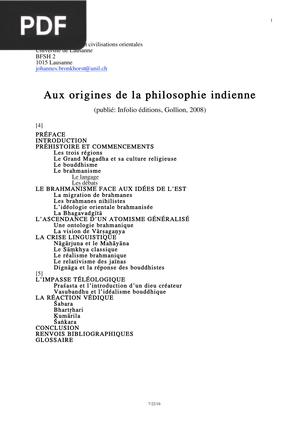 Aux origines de la philosophie indienne