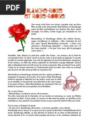 Blanche-Rose Et Rose-Rouge