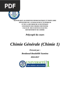 Chimie Générale