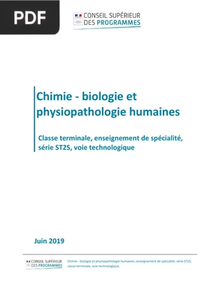 Chimie - biologie et physiopathologie humaines