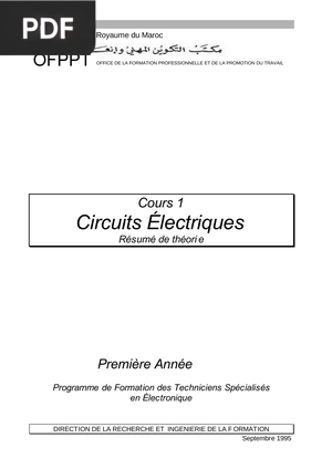 Circuits Électriques  - Résumé de théori e