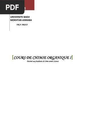 Cours De Chimie Organique