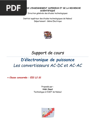 D’électronique de puissance - Les convertisseurs AC-DC et AC-AC