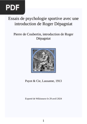 Essais de psychologie sportive