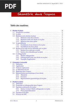 Géométrie dans l’espace