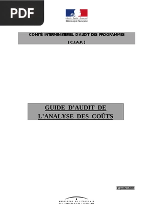 Guide D’Audit de L’Analyse des Coûts