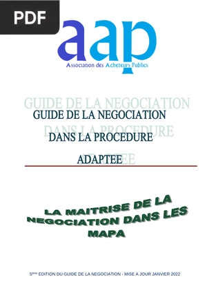 Guide de la Négociation dans la Procédure Adaptée