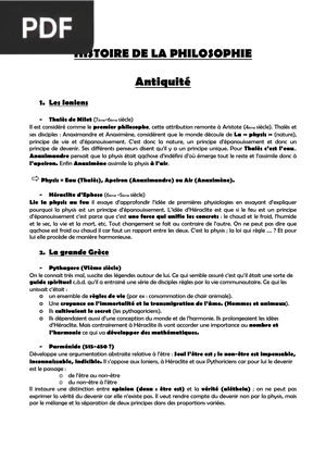 Histoire De La Philosophie