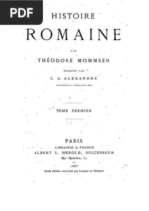 Histoire romaine -Mommsen