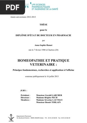 Homeopathie et Pratique Veterinaire