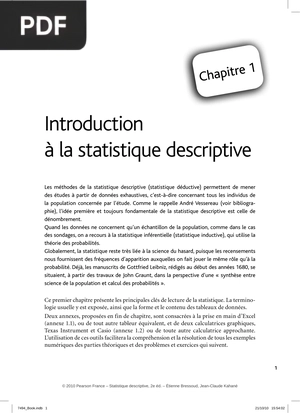 Introduction à la statistique descriptive