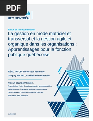 La Gestion en Mode Matriciel et Transversal et la Gestion Agile et Organique dans les Organisations