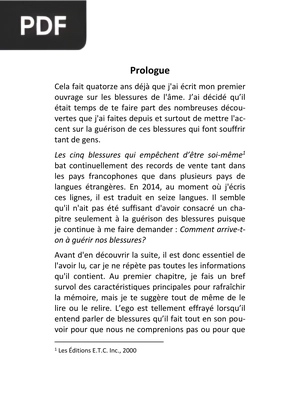 La guérison des 5 blessures