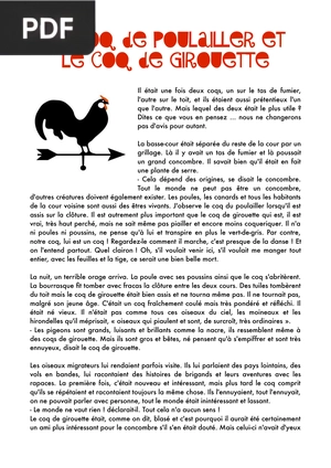 Le Coq De Poulailler Et Le Coq De Girouette