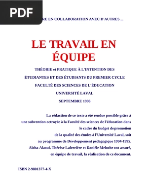 Le Travail En Équipe
