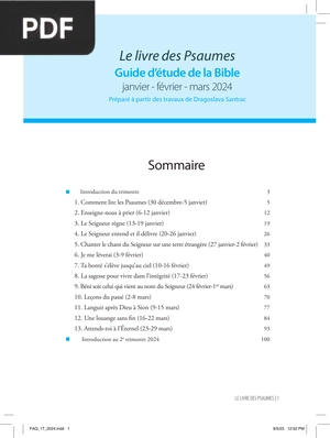 Le livre des Psaumes