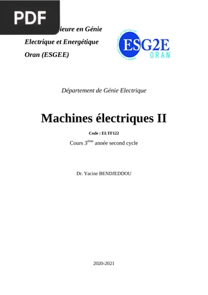 Machines électriques II