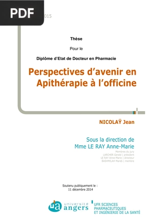 Perspectives d’avenir en Apithérapie à l’officine