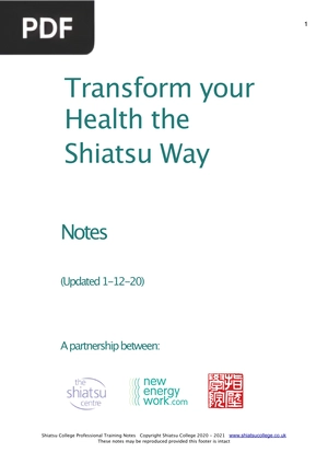 Transform your Health the Shiatsu Way